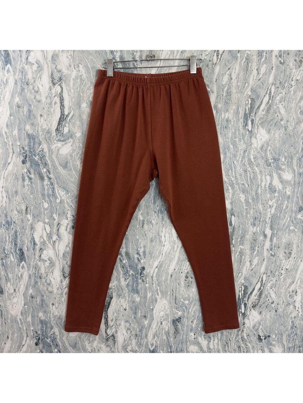 Boho Minimalist Lagenlook Burnt Orange Sweatpants (M)